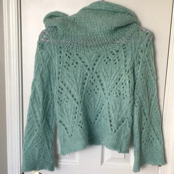 Seafoam Wool Blend Knitted Sweater - Picture 7 of 12